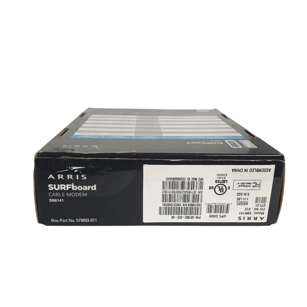 Arris SURFboard SB6141 DOCSIS 3.0 Cable Modem White New - Picture 4 of 6